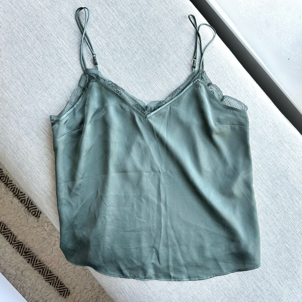 Abercrombie Lace-trim Satin Cami, size L